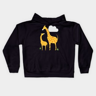 giraffe alphabet Kids Hoodie